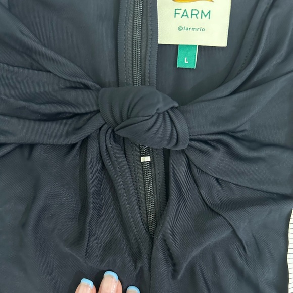 FARM Rio Black Cutout Long Sleeve Bodysuit NWOT Large - Picture 6 of 15